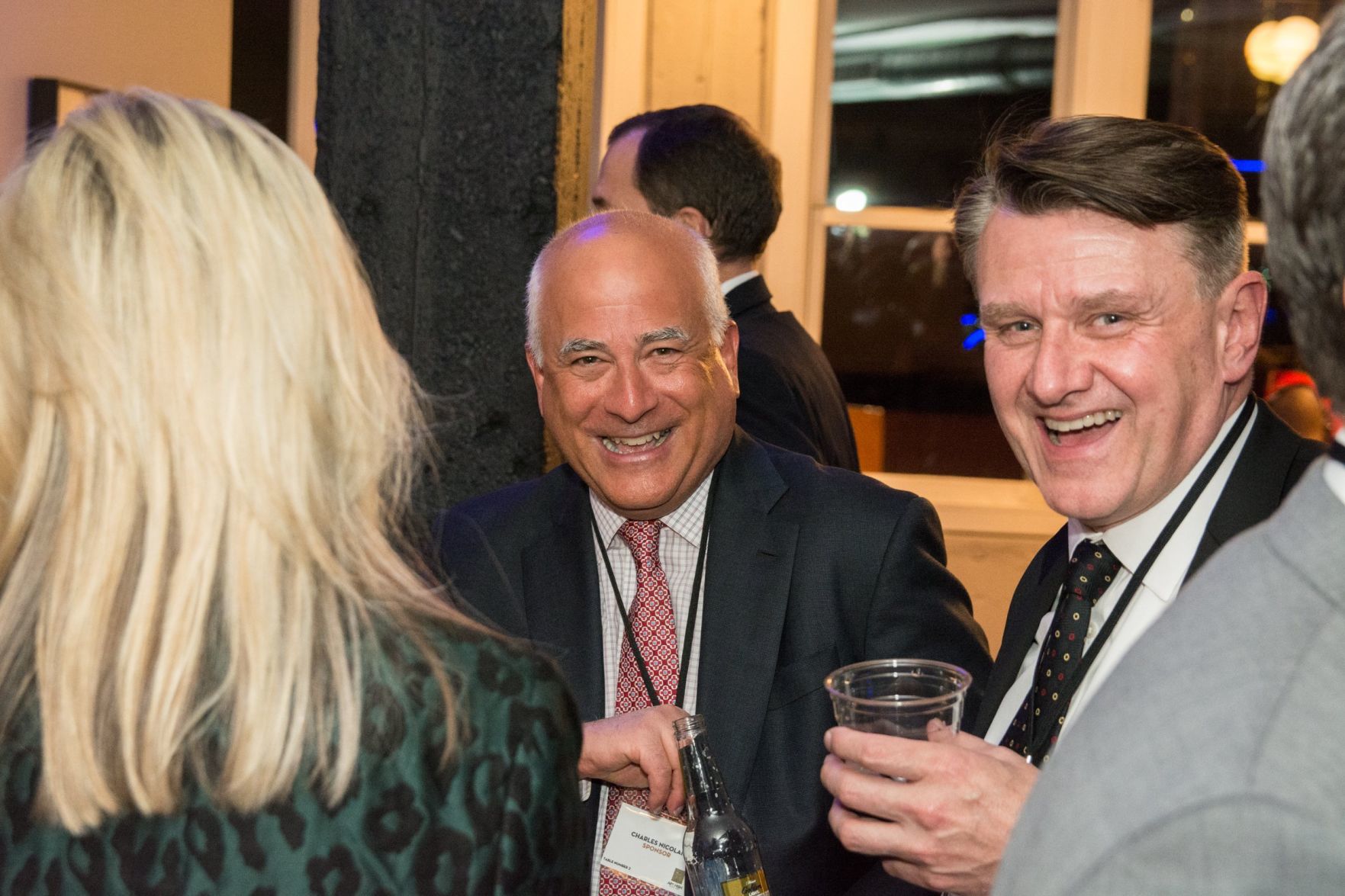 Guests mingle and chat during the cocktail hour